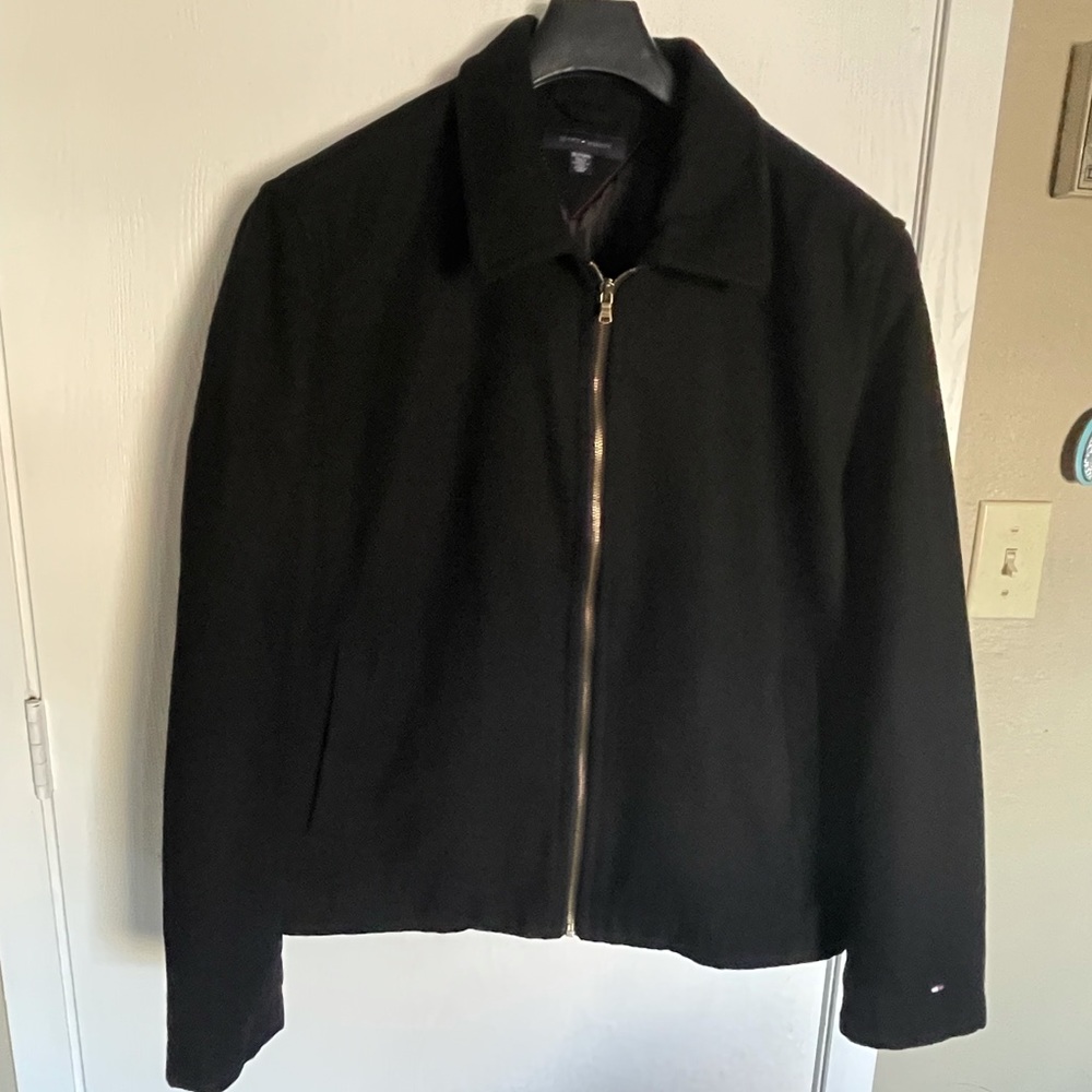 THOMMY HILFIGER Men’s black wool coat